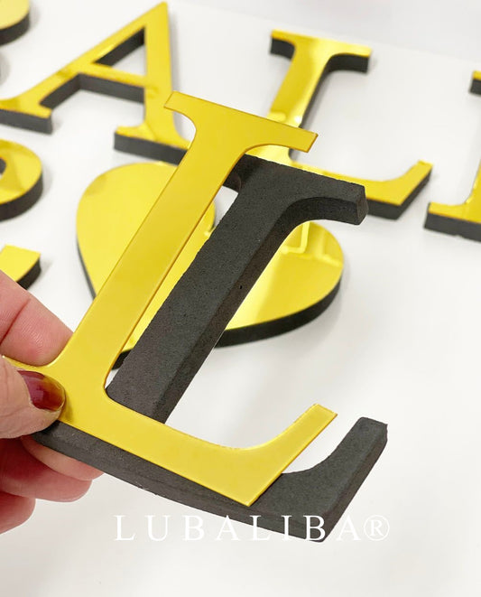 3D Buchstaben aus Acryl Deko/Werbung in Gold