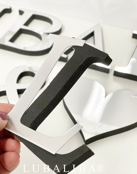 3D Buchstaben aus Acryl Deko/Werbung in Silber