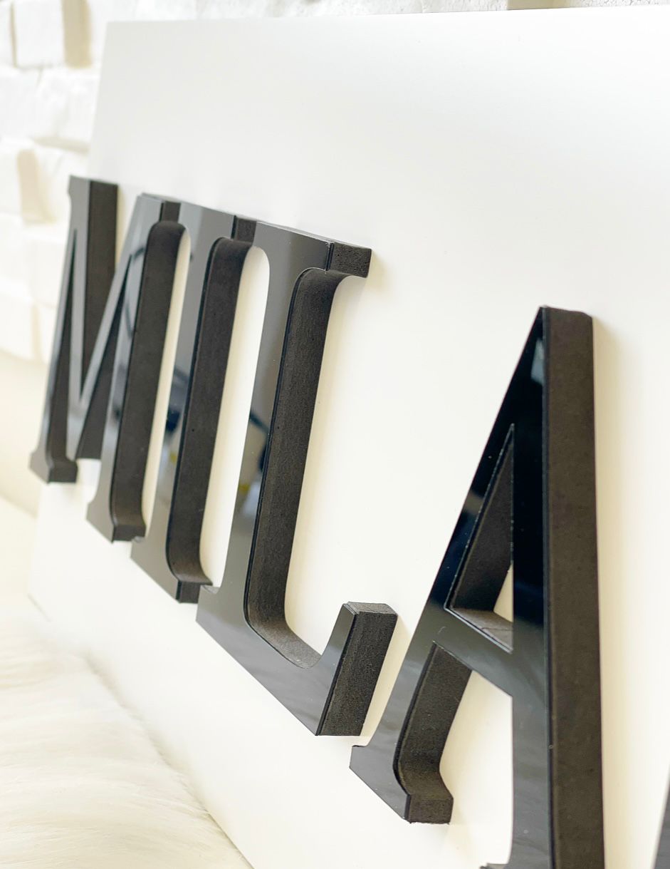 3D Buchstaben aus Acryl Deko/Werbung in Schwarz